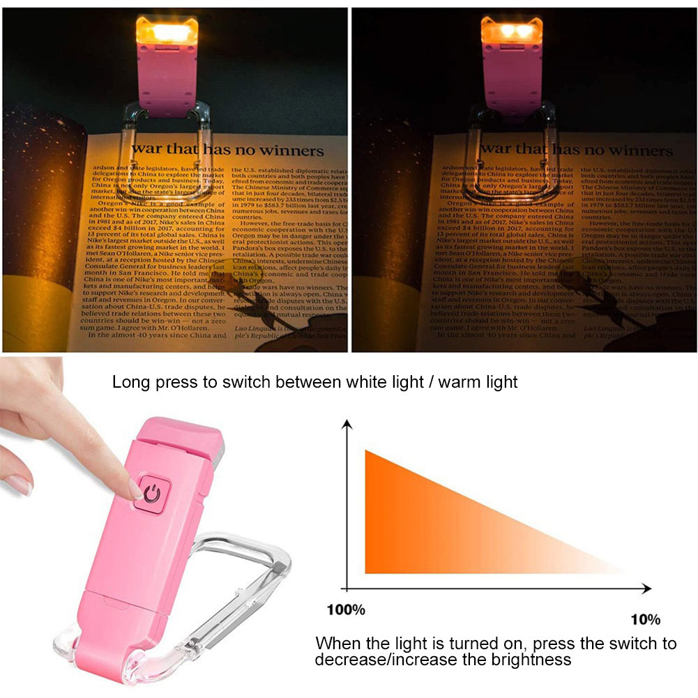 Photography Lighting Book - Luz de Leitura LED USB Recarregável,