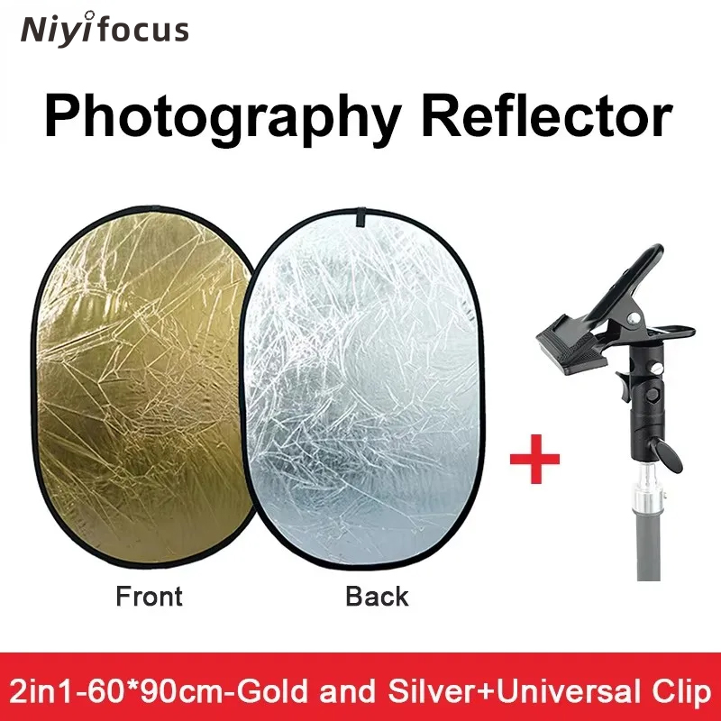 Photography Lighting Reflector - Refletor Portátil Redondo 2 em 1