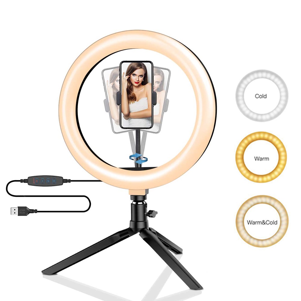 Photography Lighting Overhead - 26cm 10 polegada led anel selfie