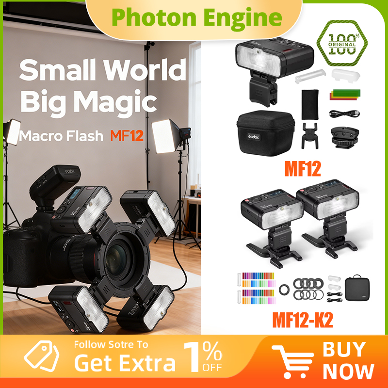 Photography Lighting Kit Godox - Kit de Flash Macro Godox MF12-K2