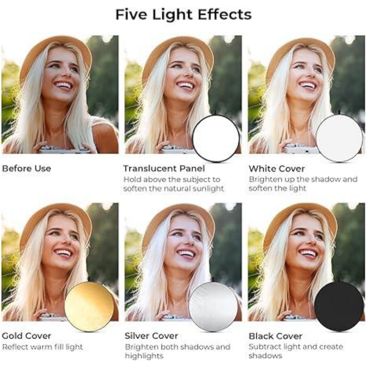 HUANYINGBJB Portátil 5 em 1 Re - Photography Lighting Reflector avaliação e preço