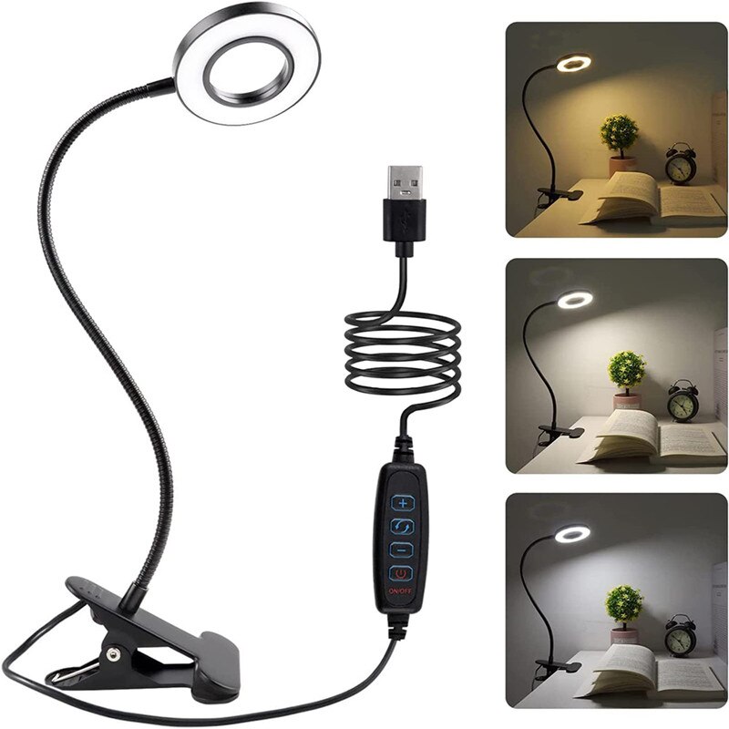 48 LEDs Desk Lamp Clip USB Boo - Photography Lighting Book avaliação e preço