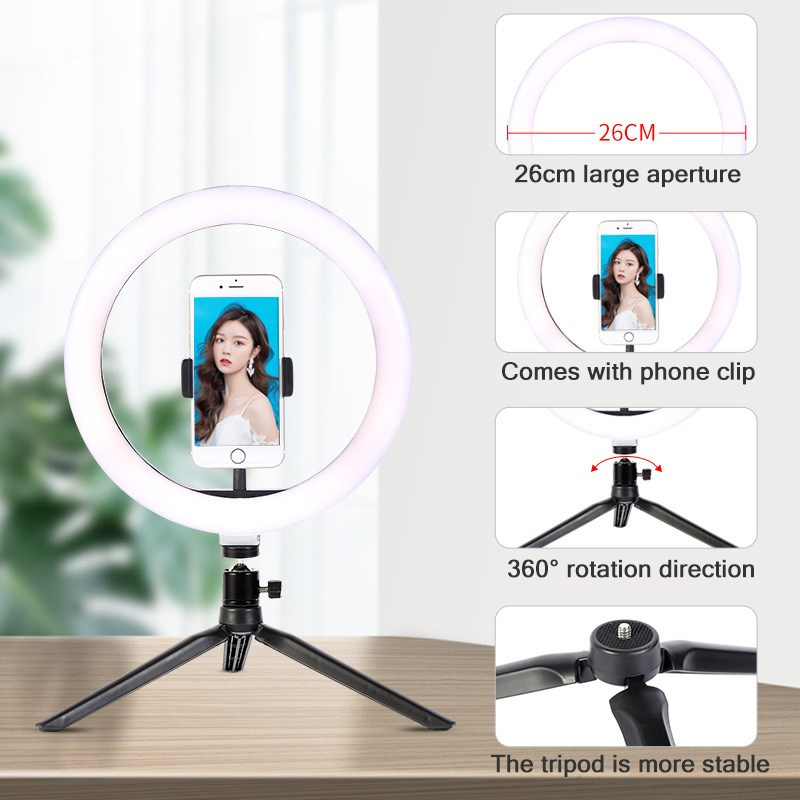26cm 10 polegada led anel self - Photography Lighting Overhead avaliação e preço