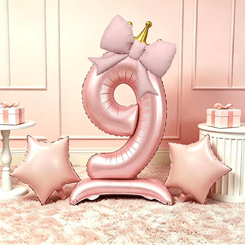 Balões 3D Rosa Luxo Leve 0-9,  - Photography Lighting For Products avaliação e preço