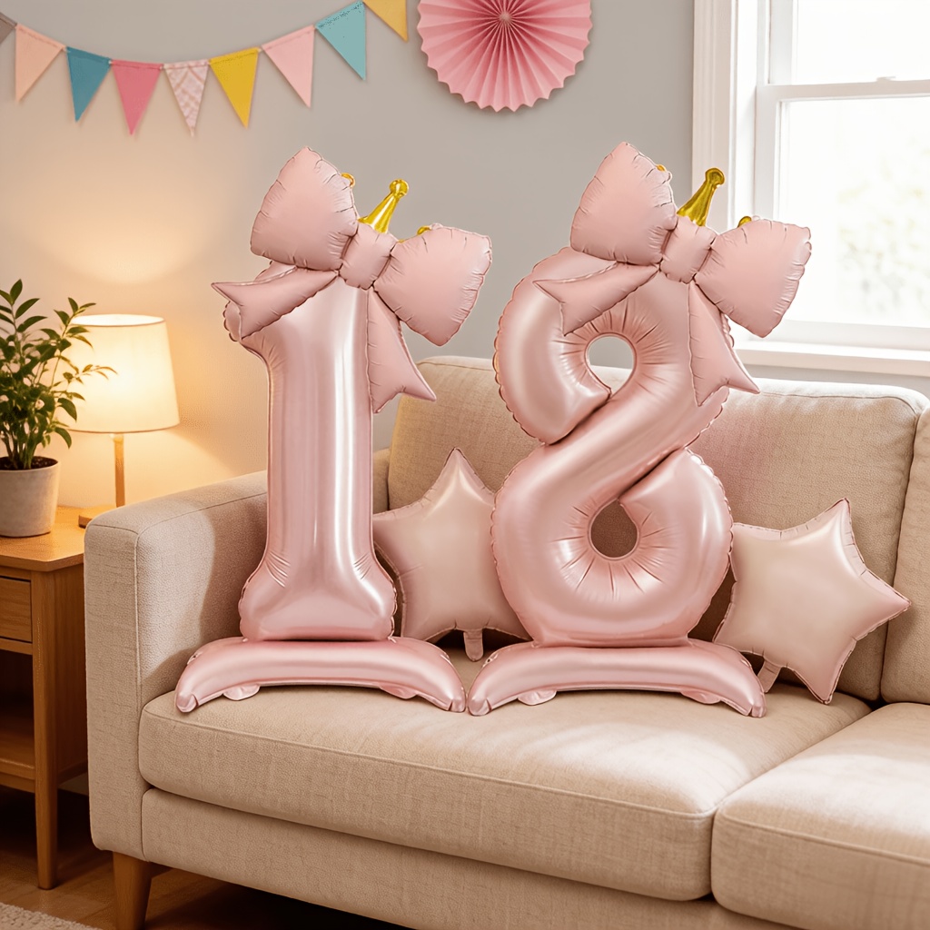 Balões 3D Rosa Luxo Leve 0-9,  - Photography Lighting For Products avaliação e preço