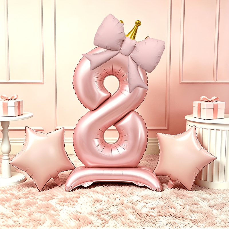 Balões 3D Rosa Luxo Leve 0-9,  - Photography Lighting For Products avaliação e preço