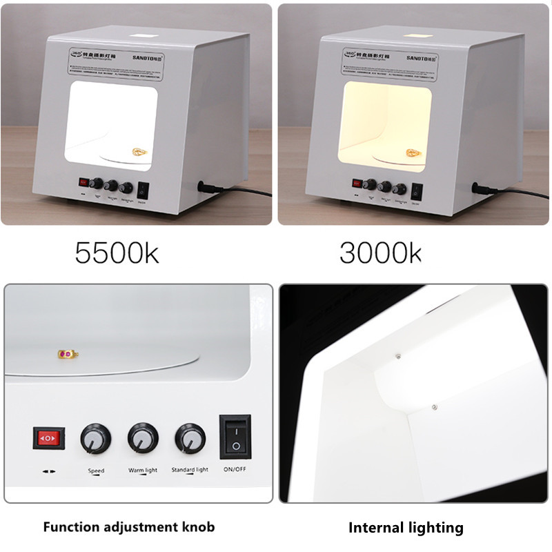 Sanoto mini caixa de luz para  - Jewelry Photography Lighting Kit avaliação e preço