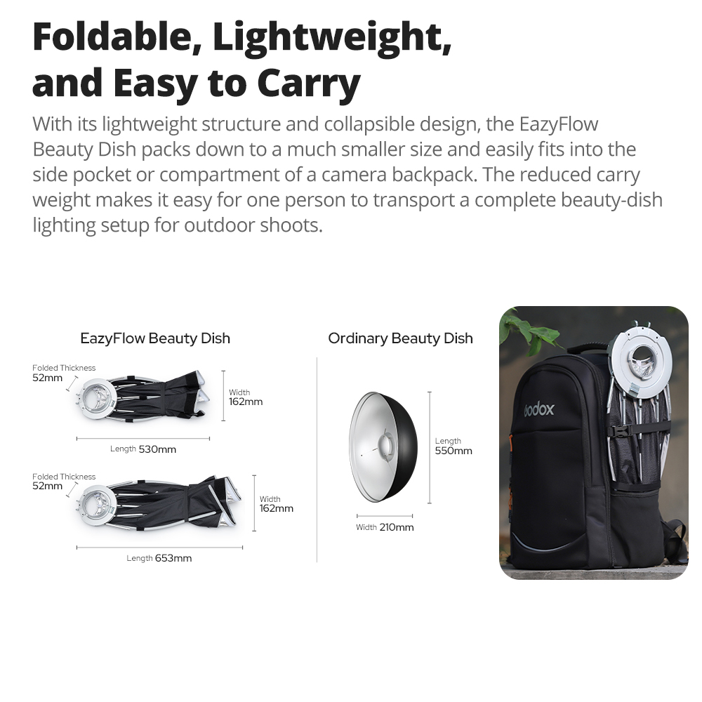 Novo Godox EazyFlow Beauty Dis - Photography Lighting For Products avaliação e preço