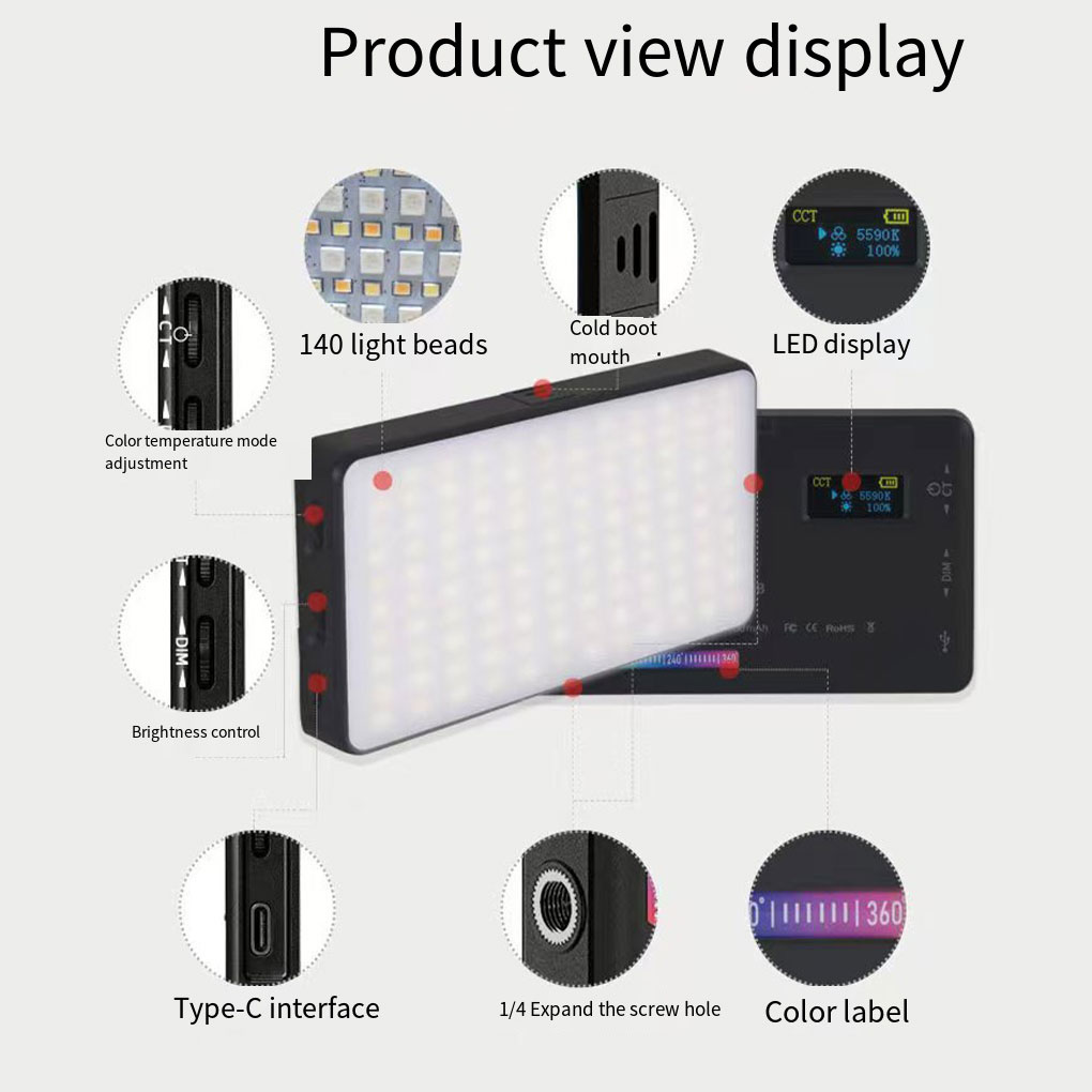 Modos RGB Mini Spotlight Luz d - Photography Lighting Rgb avaliação e preço