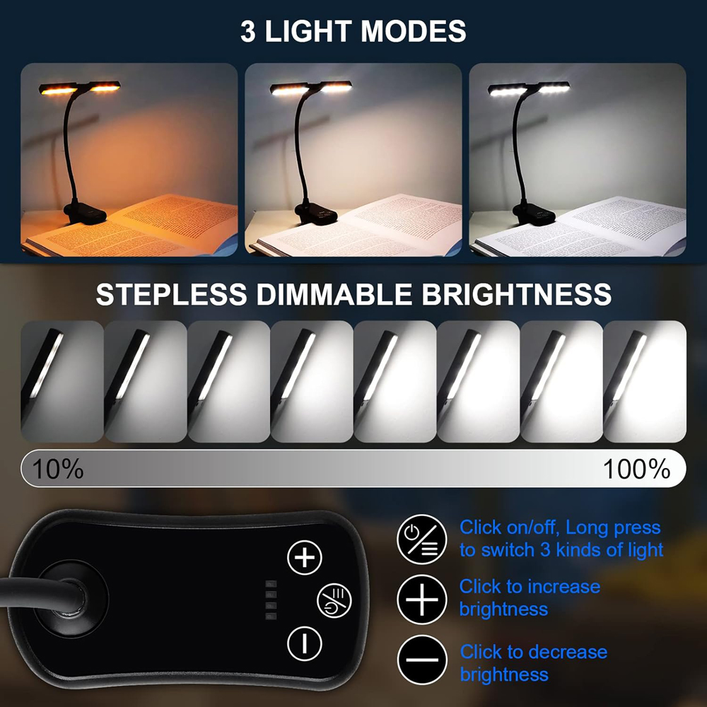 14 LED Clip on Book Light Cabe - Photography Lighting Book avaliação e preço