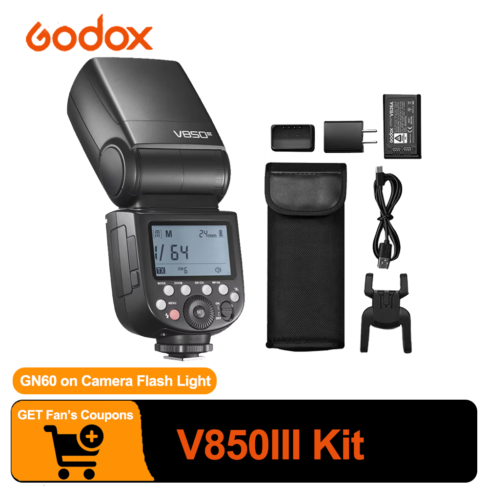 Kit Godox V850III Flash Li-Ion - Photography Lighting Kit Godox avaliação e preço